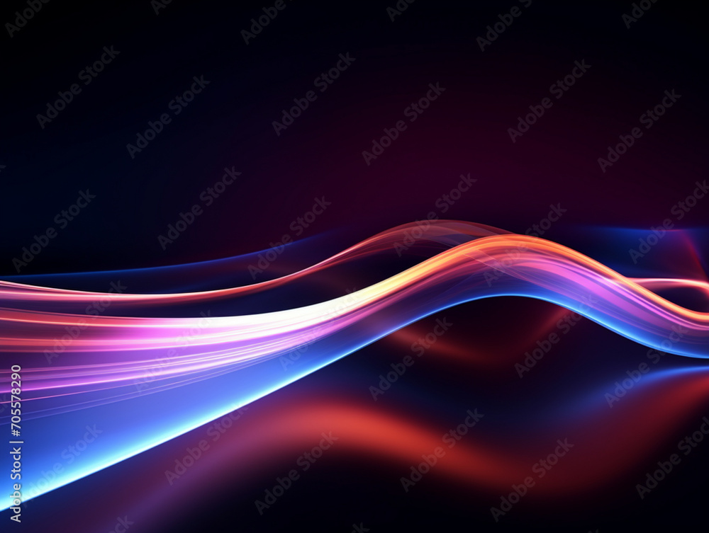 Fototapeta premium Dynamic waves futuristic design abstract background