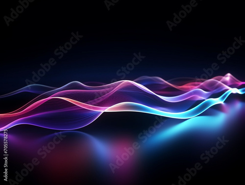 Dynamic waves futuristic design abstract background