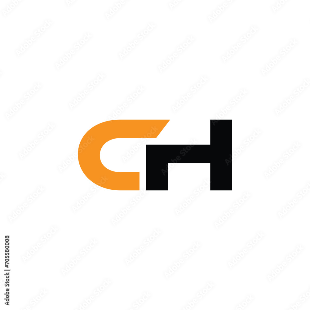 Monogram CH Letter Logo Design. Usable for Business Logo. Vector Logo Monogram CH Letter Logo Design. Usable for Business Logo. Vector Logo