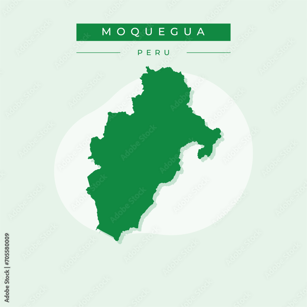 Vector illustration vector of Moquegua map Peru