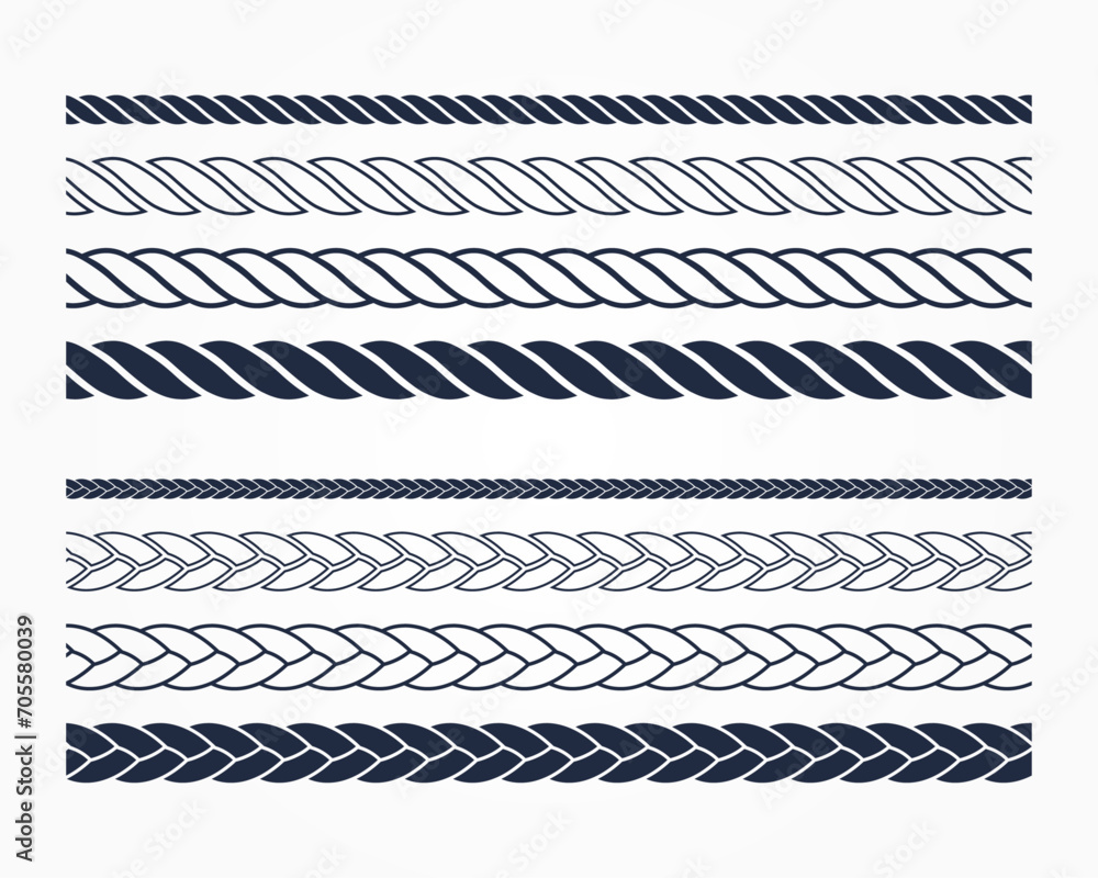Set of Rope vector icon illustration design