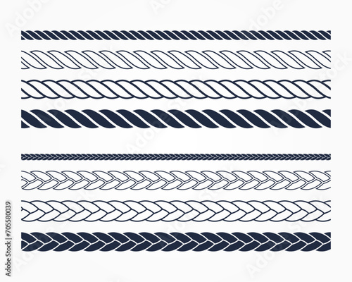 Set of Rope vector icon illustration design photo