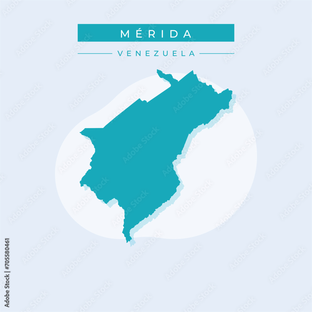 Vector illustration vector of Mérida map Venezuela