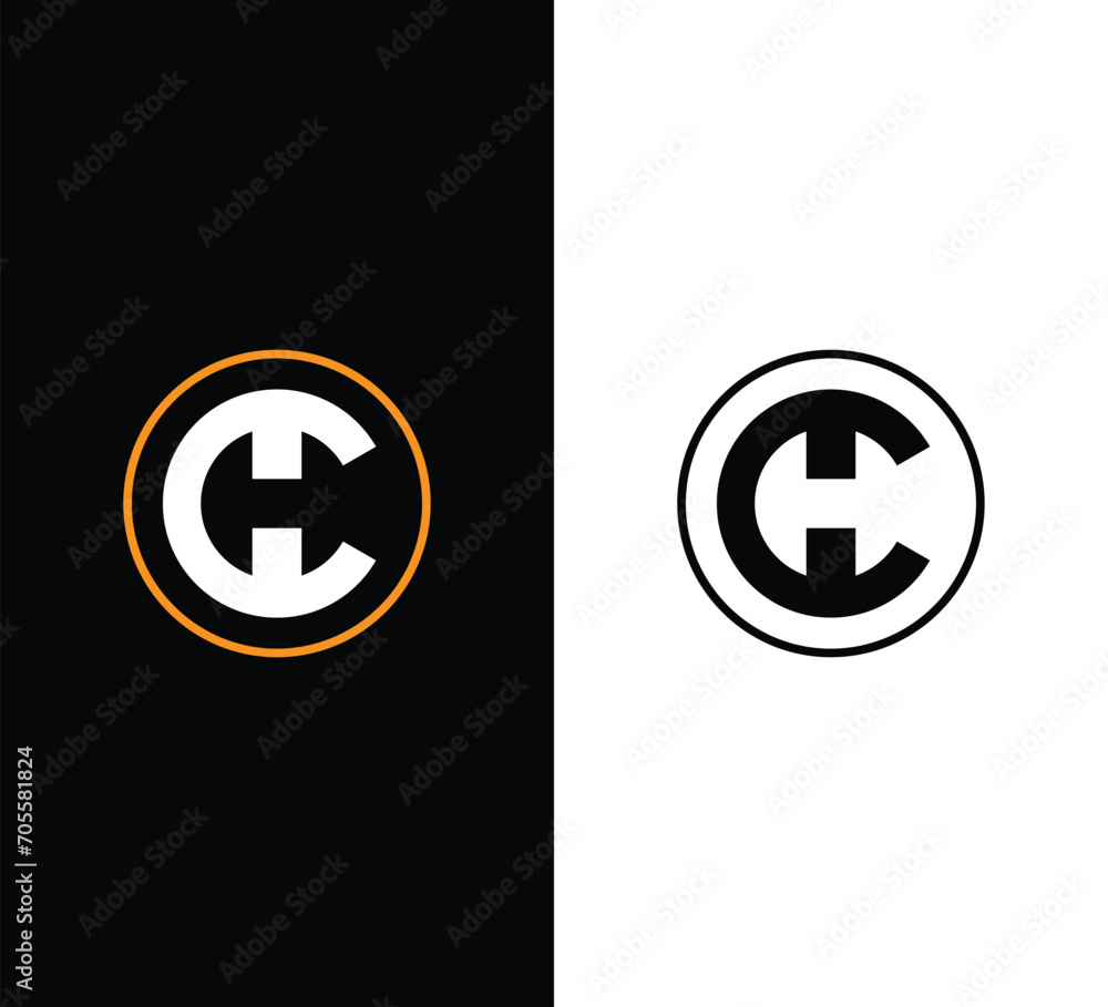 Monogram CH Letter Logo Design. Usable for Business Logo. Vector Logo Monogram CH Letter Logo Design. Usable for Business Logo. Vector Logo