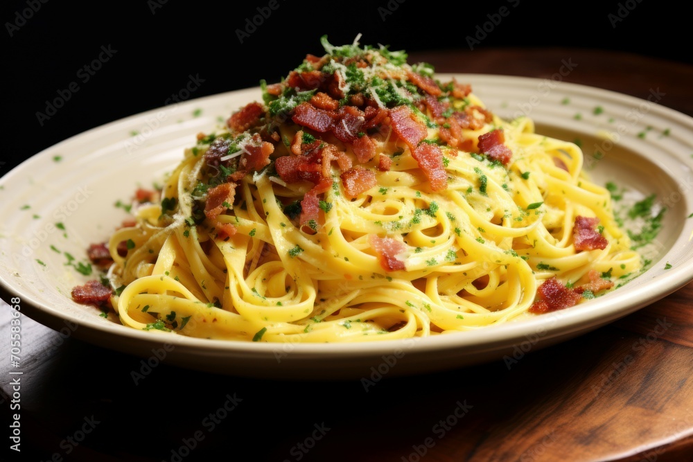 Hearty Italian pasta. Meal lunch cuisine. Generate Ai