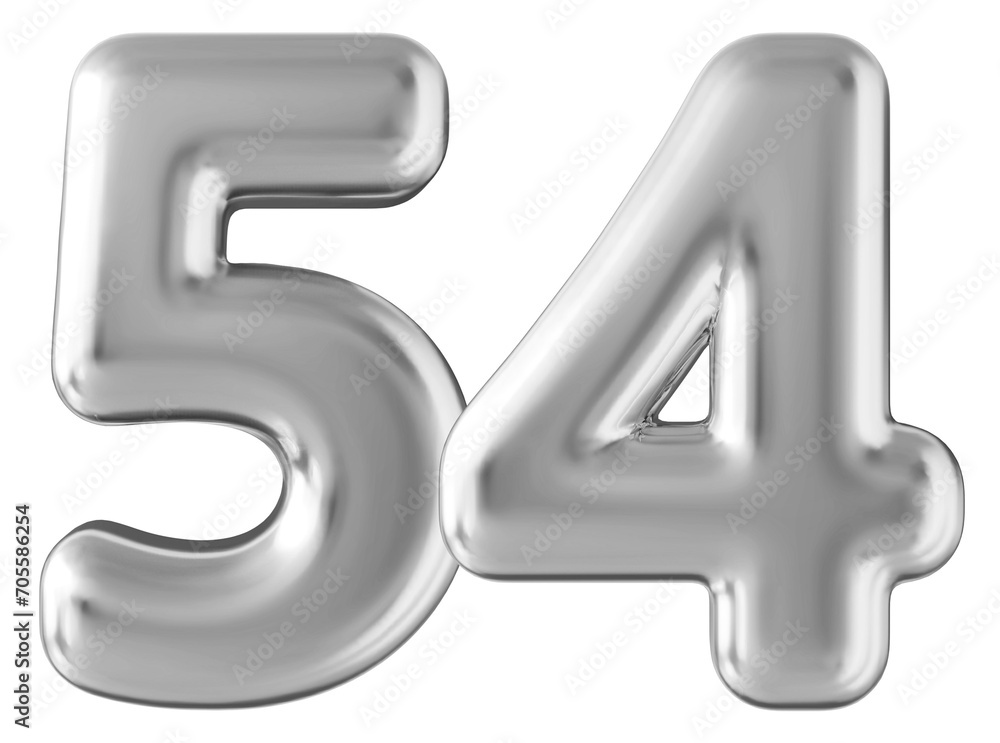 Silver 3d number 54 Silver 3d number 54
