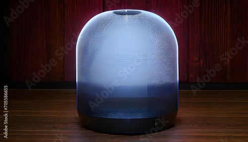 bottle of water on wooden table