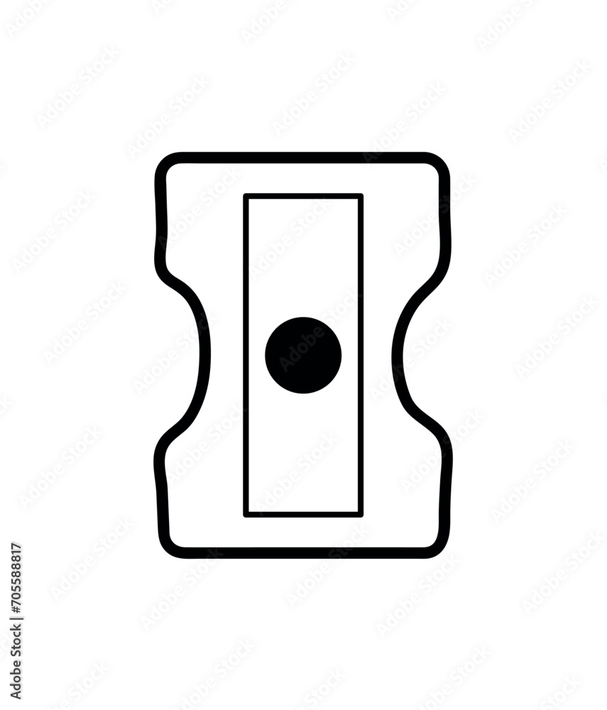 School element of colorful set. The pencil sharpener serves as a symbol of preparation and academic excellence, making it a valuable addition to educational visuals. Vector illustration. School element of colorful set. The pencil sharpener serves as a symbol of preparation and academic excellence, making it a valuable addition to educational visuals. Vector illustration.