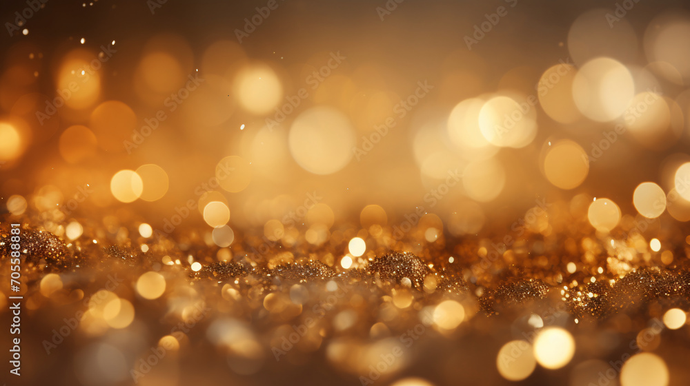 Luxurious golden particle background, abstract graphic poster PPT background