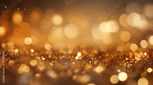 Luxurious golden particle background, abstract graphic poster PPT background © lin