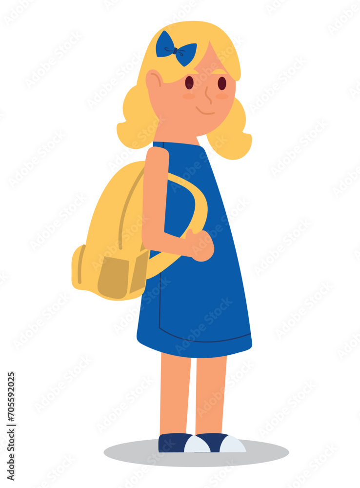 School child of colorful set. This image with smart and cheerful schoolgirl, vibrant personality and school-themed elements make learning fun. Vector illustration. School child of colorful set. This image with smart and cheerful schoolgirl, vibrant personality and school-themed elements make learning fun. Vector illustration.