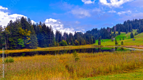 Der Schwendisee in Wildhaus-Alt St. Johann im Obertoggenburg  Kanton St. Gallen  Schweiz 