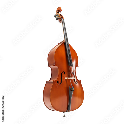 Double bass isolated on transparent background