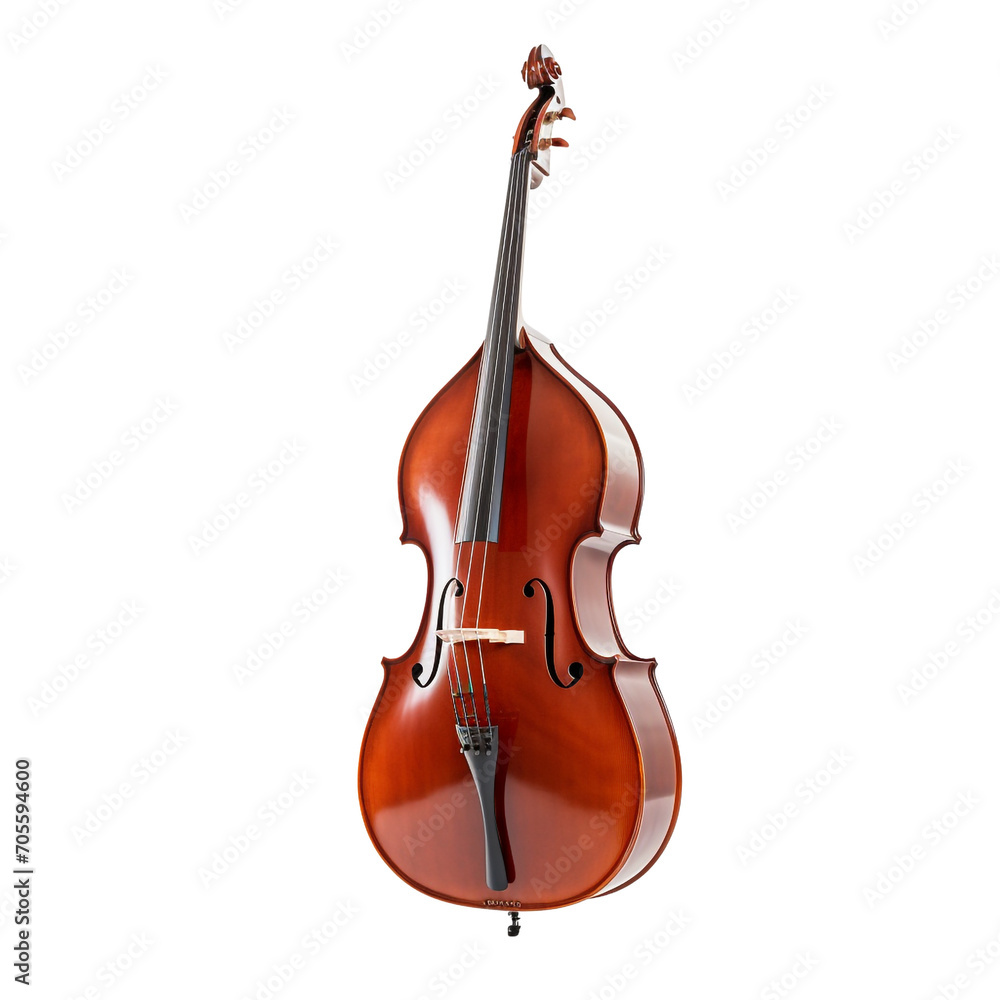 Fototapeta premium Double bass isolated on transparent background
