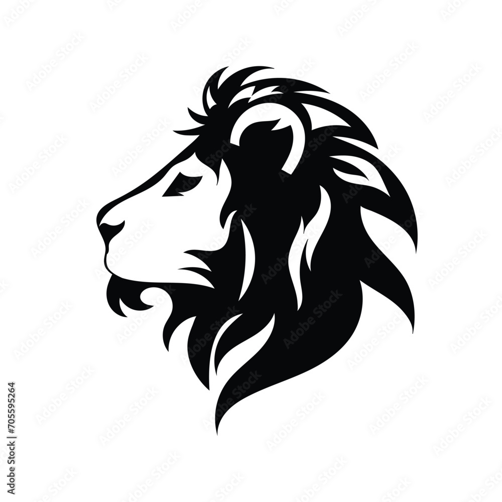 lion face logo icon, lion face vector illustration 