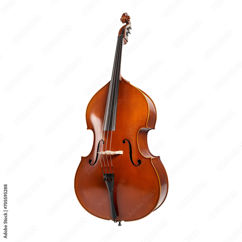 Fototapeta premium Double bass isolated on transparent background