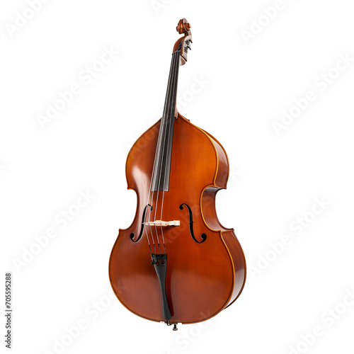 Double bass isolated on transparent background