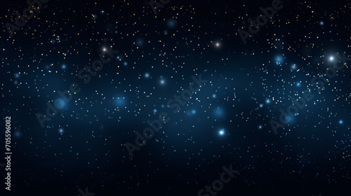 Magic night dark blue sky with sparkling stars vector, generative ai