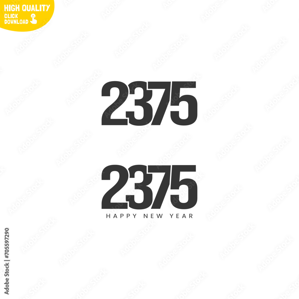 Creative Happy New Year 2375 Logo Design Creative Happy New Year 2375 Logo Design