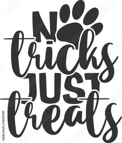 No Tricks Just Treats - Pet Treat Jar Illustration