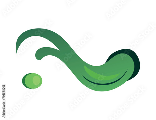 Green venom of set. Despite its dangerous nature, this green venomous smoke is depicted with a certain elegance in its design, showcasing the artistry in its malevolence. Vector illustration.