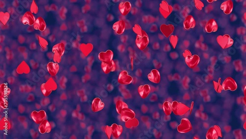 Love Heart COMBO Loop Tile Swirl Background. This romance 3d animation for Valentine day is loopable and tileable. photo