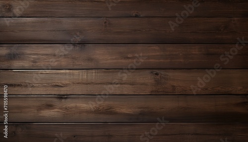 Top view of elegant dark wooden background with rich texture and natural grain patterns
