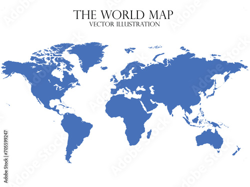 blue world map vector illustration globe eps 10