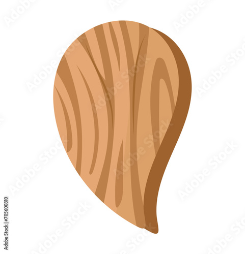 Wooden tablet of set. The cartoon-inspired design of this wooden tablet tells a unique story, making it an engaging and artistic piece. Vector illustration.
