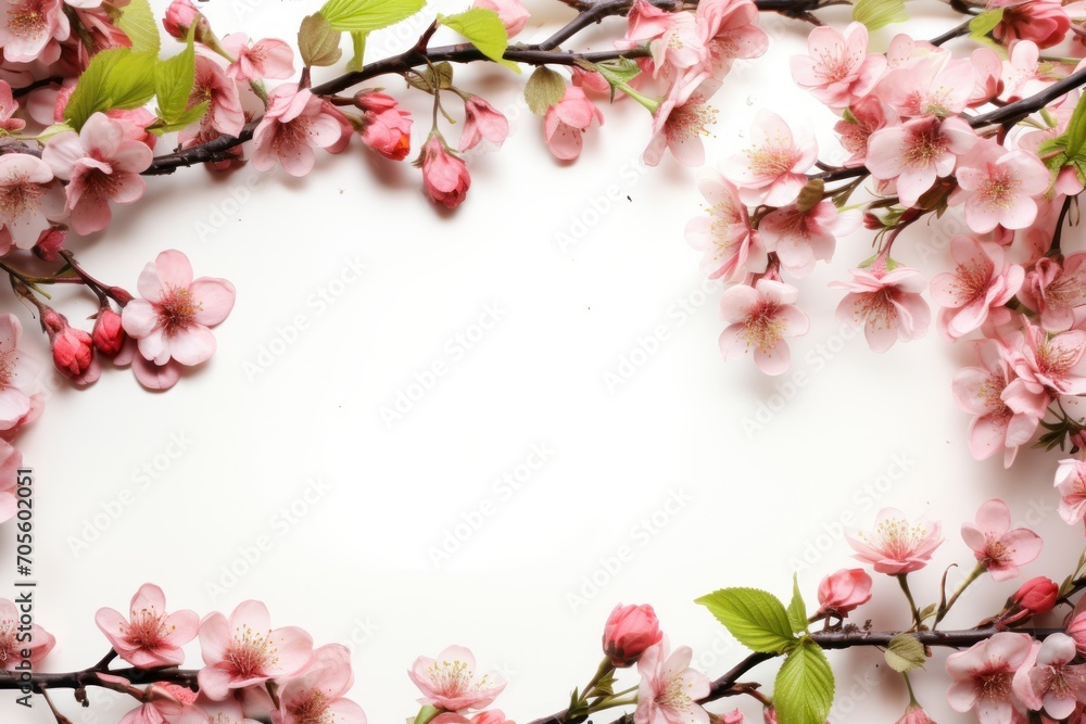 Tree branch flower Photo Overlays, Summer spring painted frame s, Photo art, png