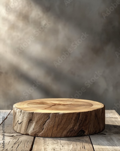 a wooden table with a blurred background
