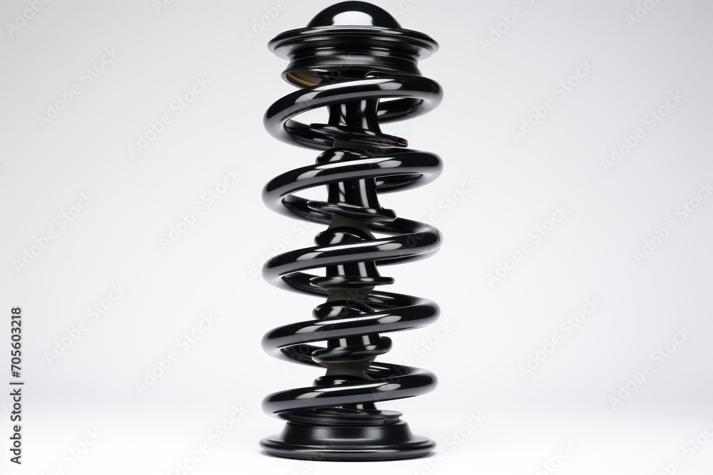 Fototapeta premium Black coil spring