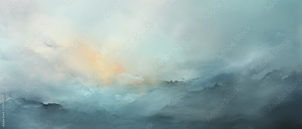 horizontal abstract painting background texture with light slate gray, dim gray and pastel blue colors. free space for text or graphic