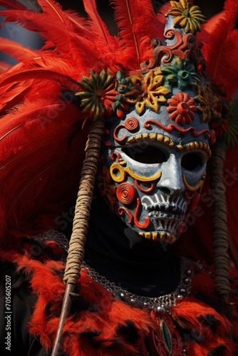 Traditional pagan mask in Carnival