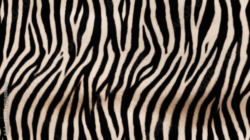 Zebra skin fur seamless pattern. Repeated background of fluffy texture.