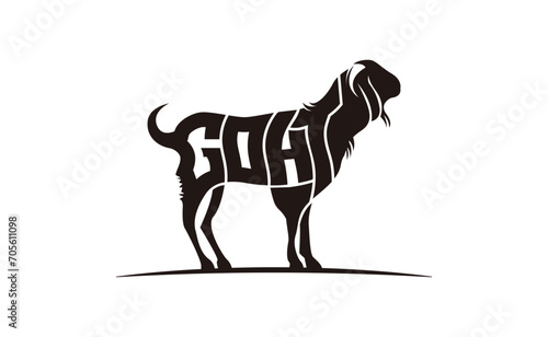  illustration of a goat logo