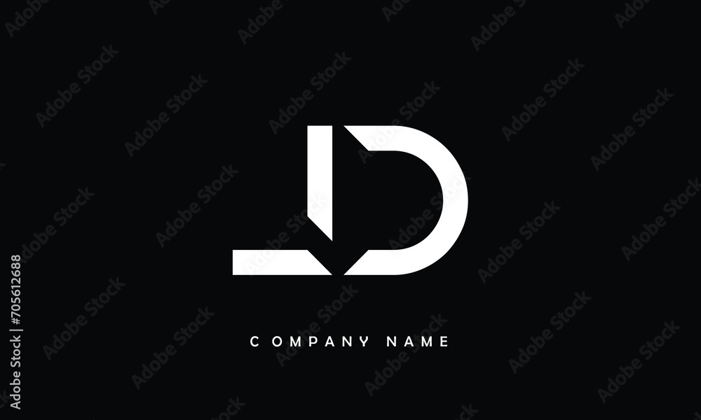 LD, DL, L, D Abstract Letters Logo Monogram LD, DL, L, D Abstract Letters Logo Monogram