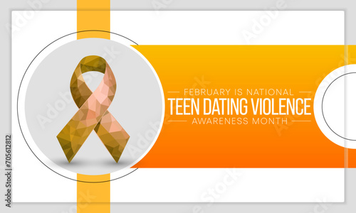 Teen Dating Violence awareness month (TDVAM) observed every year in February. is a national effort to raise awareness about teen dating violence and promote healthy relationships. Vector illustration.