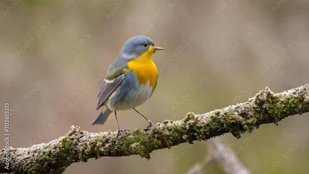 Springtime Birds Migrating Northern Parula Warbler Springtime Birds Migrating Northern Parula Warbler