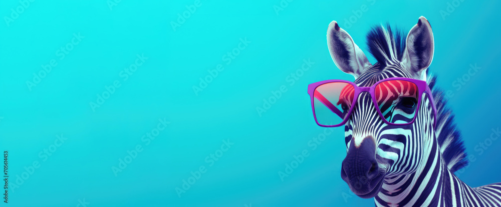 Stylish Zebra Showcases the Latest in Animal Fashion with Cool Sunglasses - Generative AI Stylish Zebra Showcases the Latest in Animal Fashion with Cool Sunglasses - Generative AI