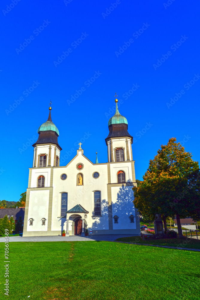Pfarr- und Wallfahrtskirche Bildstein im Bezirk Bregenz (Vorarlberg, Österreich)