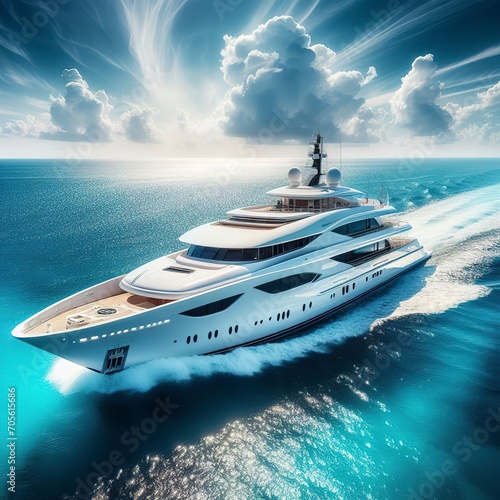 View of luxurious yacht © Cornel