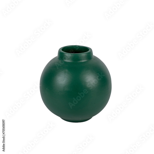 trendy design decorative ceramic vase isolated on white background