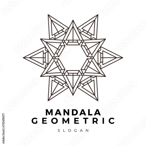 Mandala ornament geometric logo  © dhiaarini96