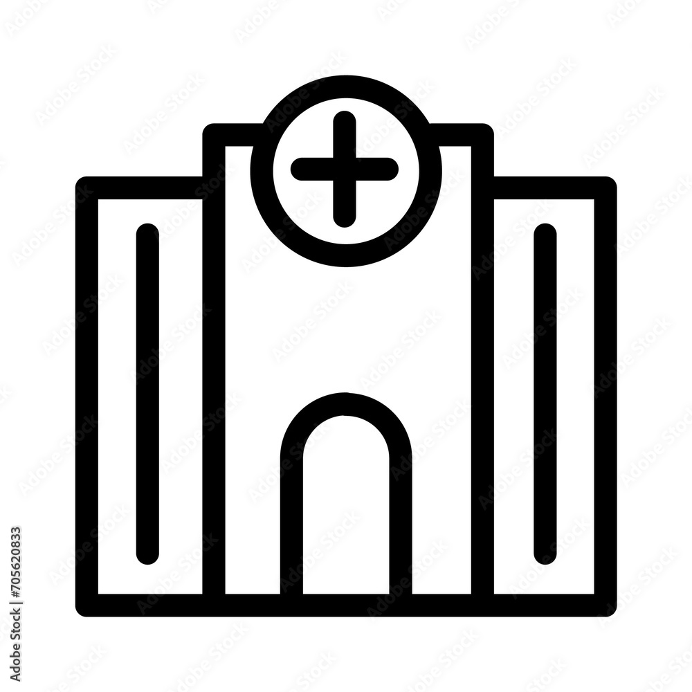 Obraz premium Hospital icon PBG