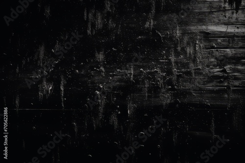 Dust and scratches design. Black abstract background. Vintage effect. Copy space. Generative AI