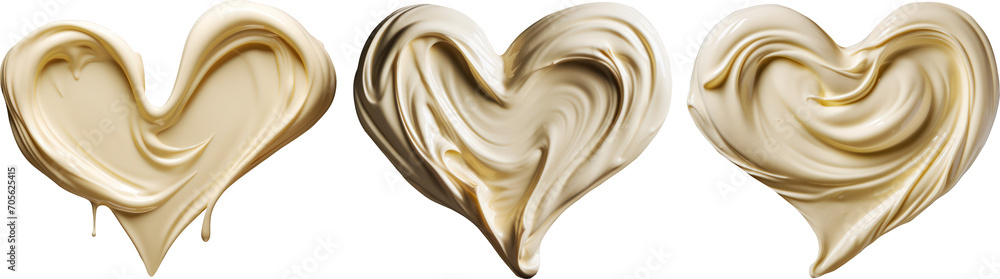 Vanilla whipped cream heart transparent background PNG clipart Vanilla whipped cream heart transparent background PNG clipart
