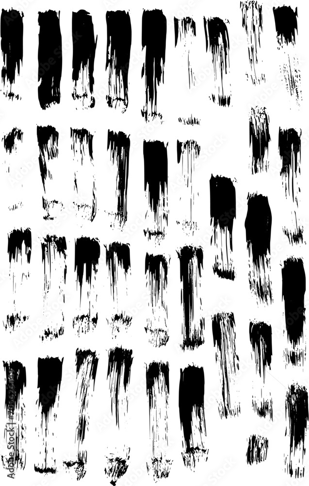 set brush stroke vector illustration set brush stroke vector illustration