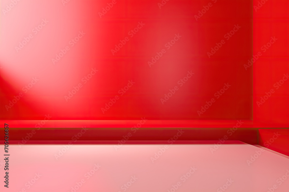 This image showcases a bright red room with a window and a red floor. It's perfect for use in interior design concepts, real estate promotions, or architectural presentations. This image showcases a bright red room with a window and a red floor. It's perfect for use in interior design concepts, real estate promotions, or architectural presentations.