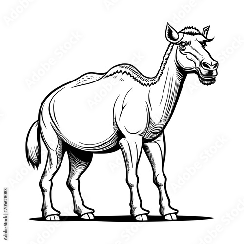 Vector Illustration of a  Camel